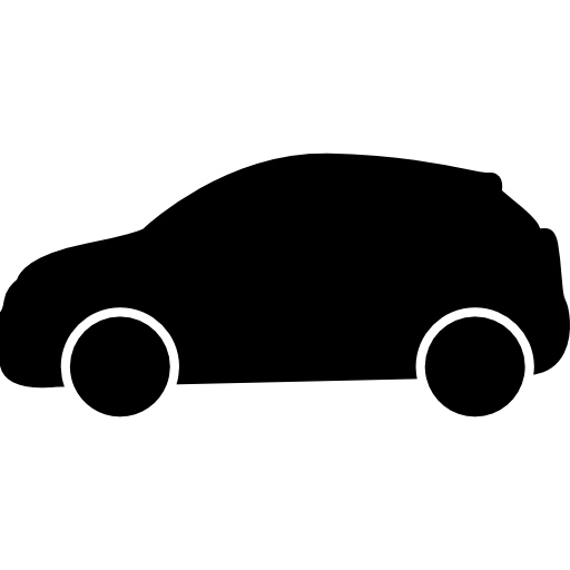 Car black side silhouette